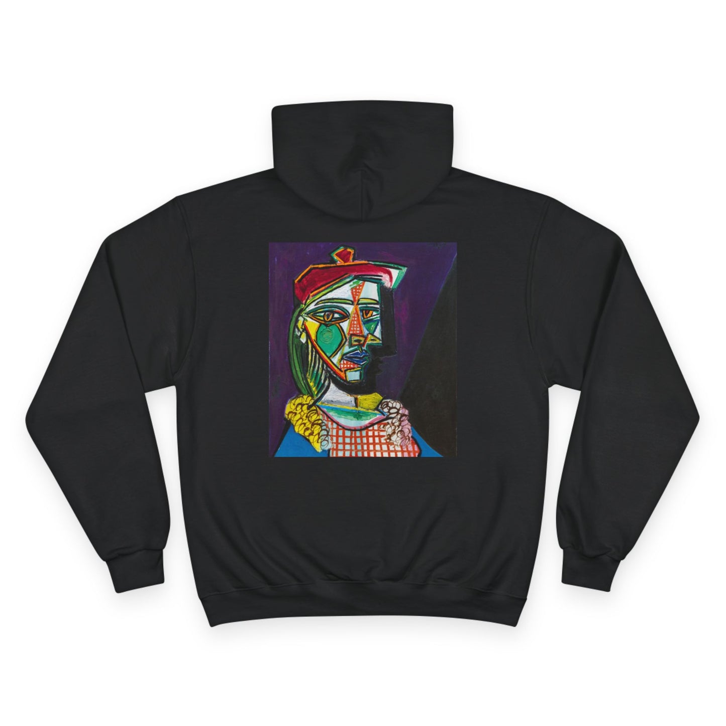 Abstract Picasso-Style Hoodie — Colorful Cubist Portrait Graphic