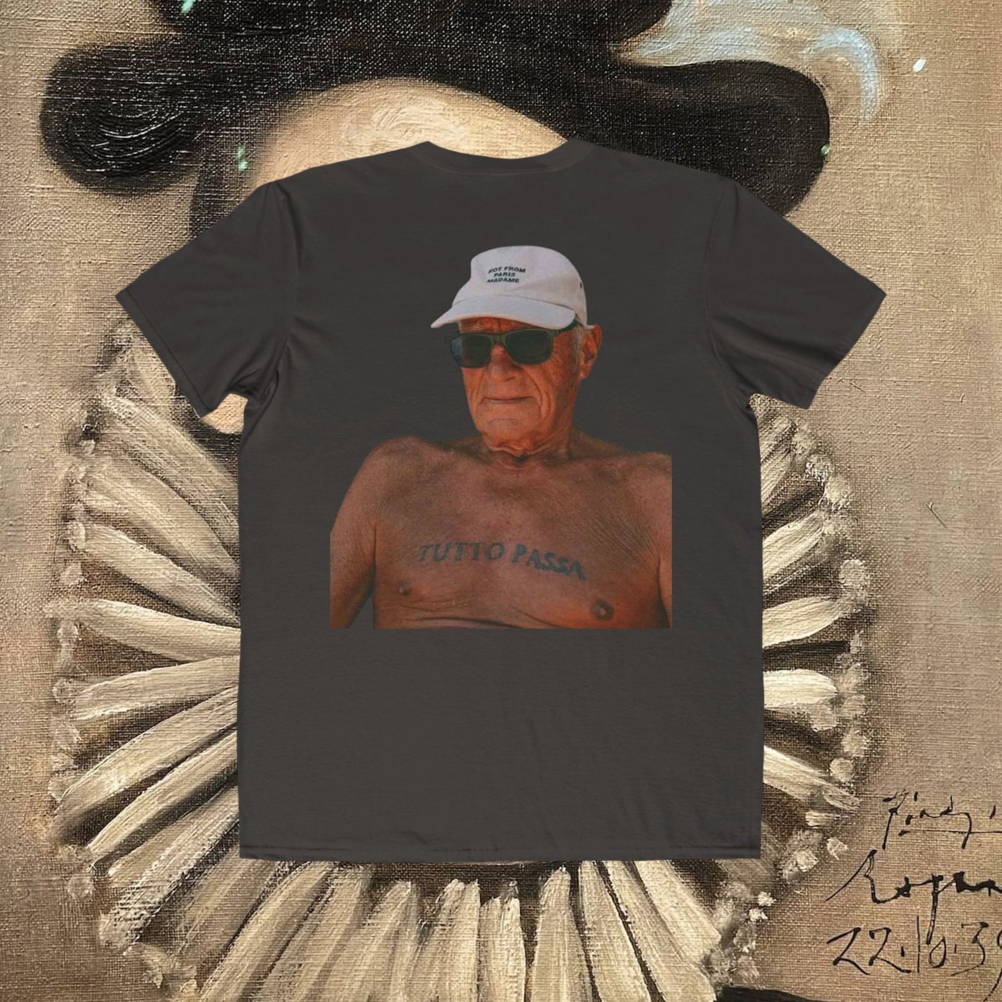 Graphic Tee — Vintage Tattooed Grandpa Photo Shirt