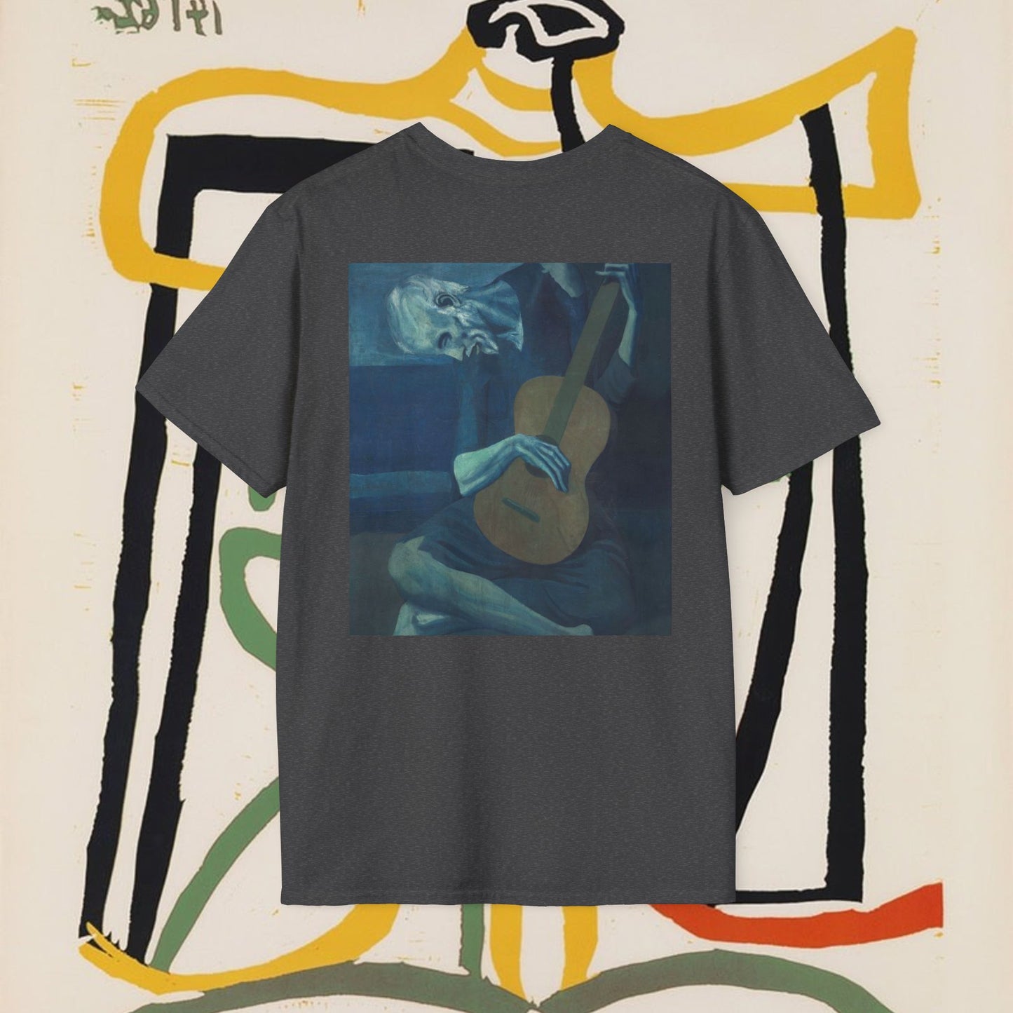 Arabic Calligraphy & Guitar Art T-Shirt