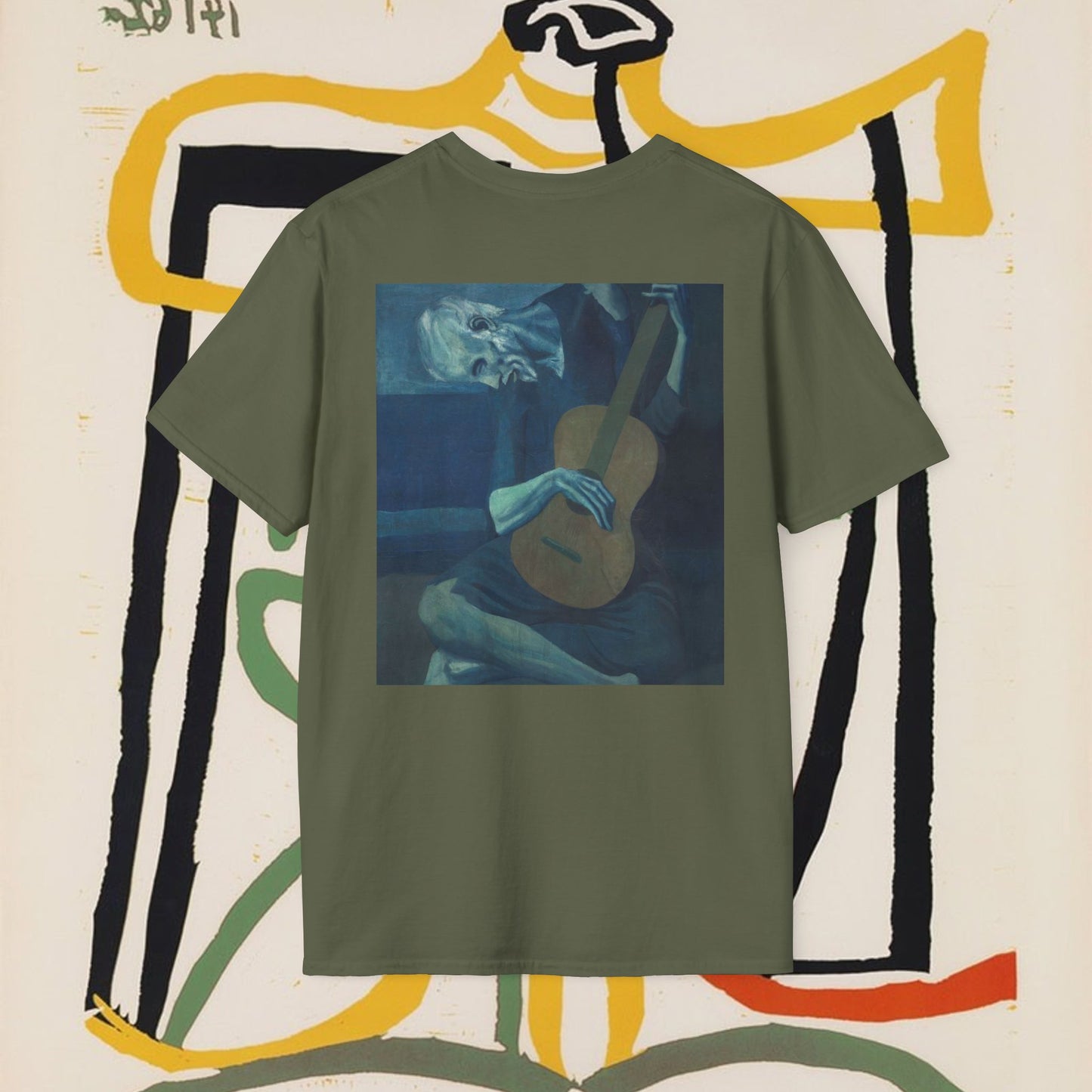 Arabic Calligraphy & Guitar Art T-Shirt